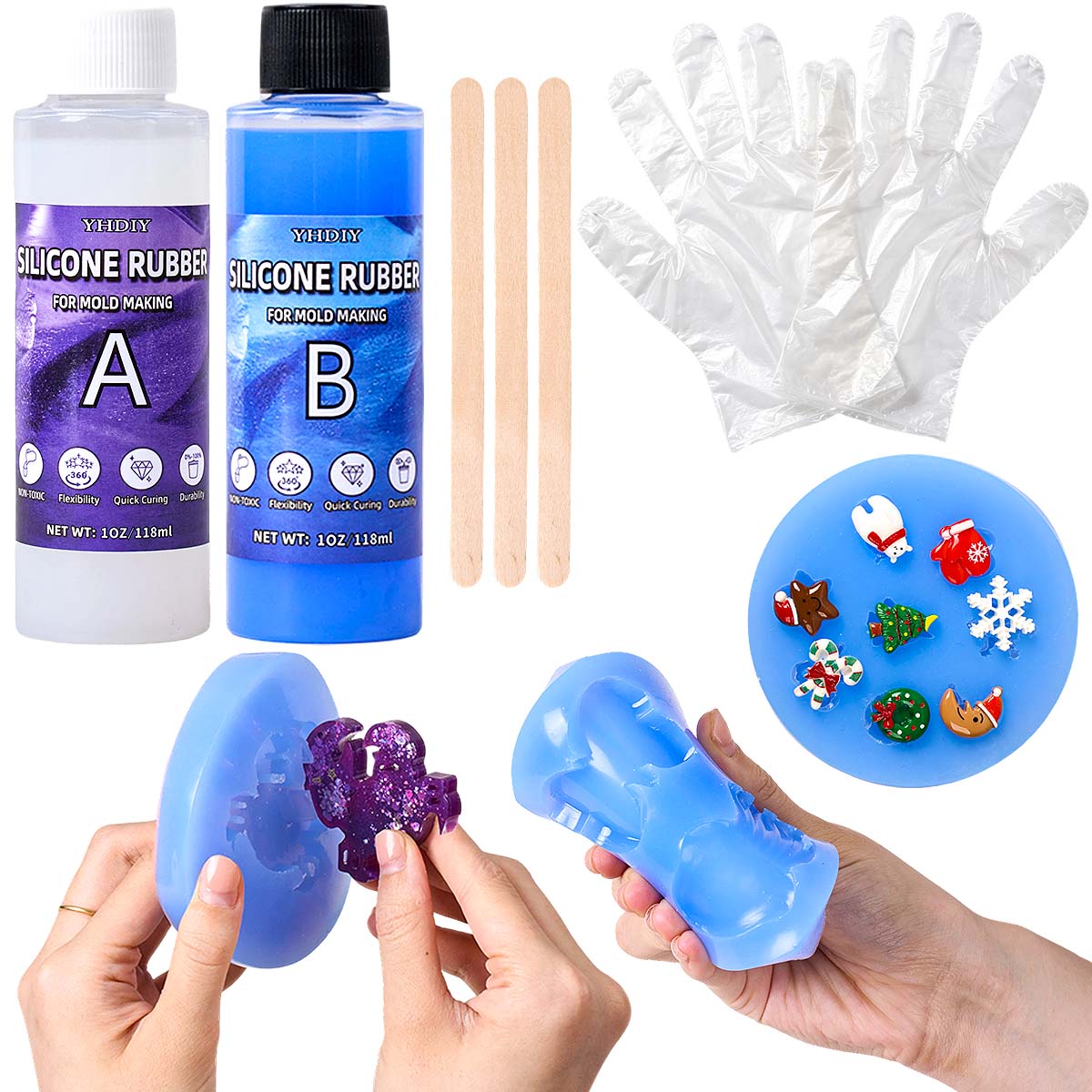Soap Making Homemade - 118ml/296ml Silicone Mold Making Kit for