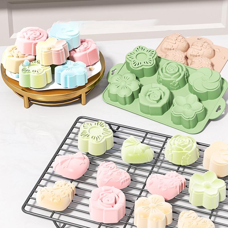 Soap Making Homemade - SU Flower Silicone Mold, 6 Cavities