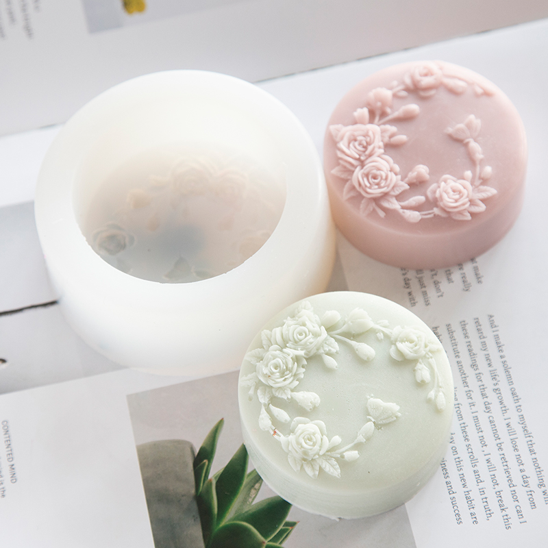 Soap Making Activity - Round Shape Rose Flower Handmade Soap