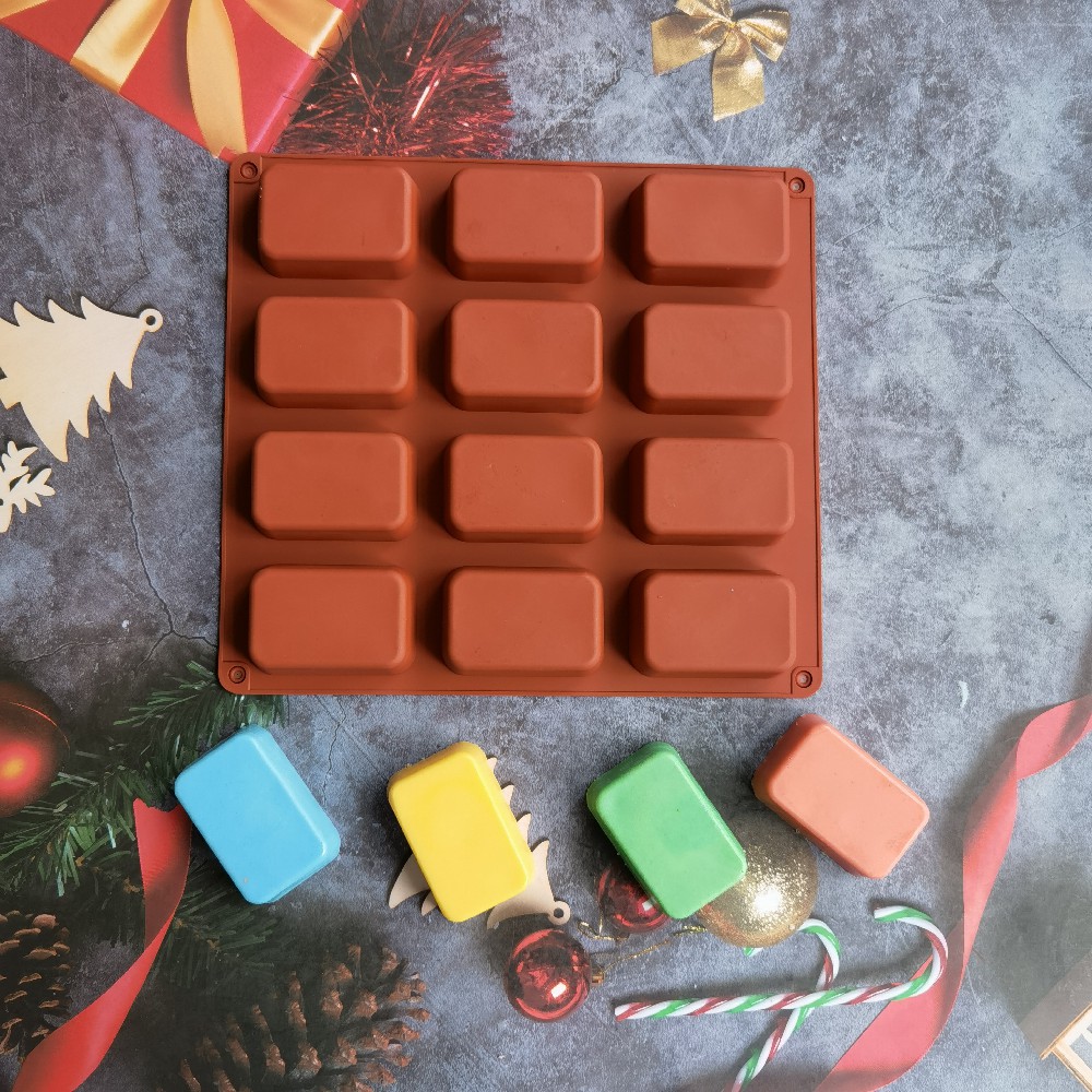Soap Making Activity - 12 Cavity Square Silicone Soap Mold