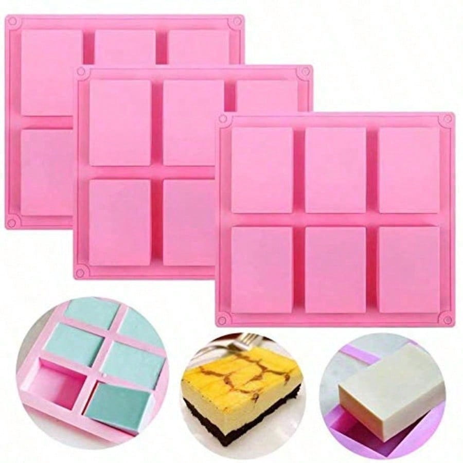 Soap Making Guide - 1-2 Pack 6‑Cavity DIY Silicone Molds,