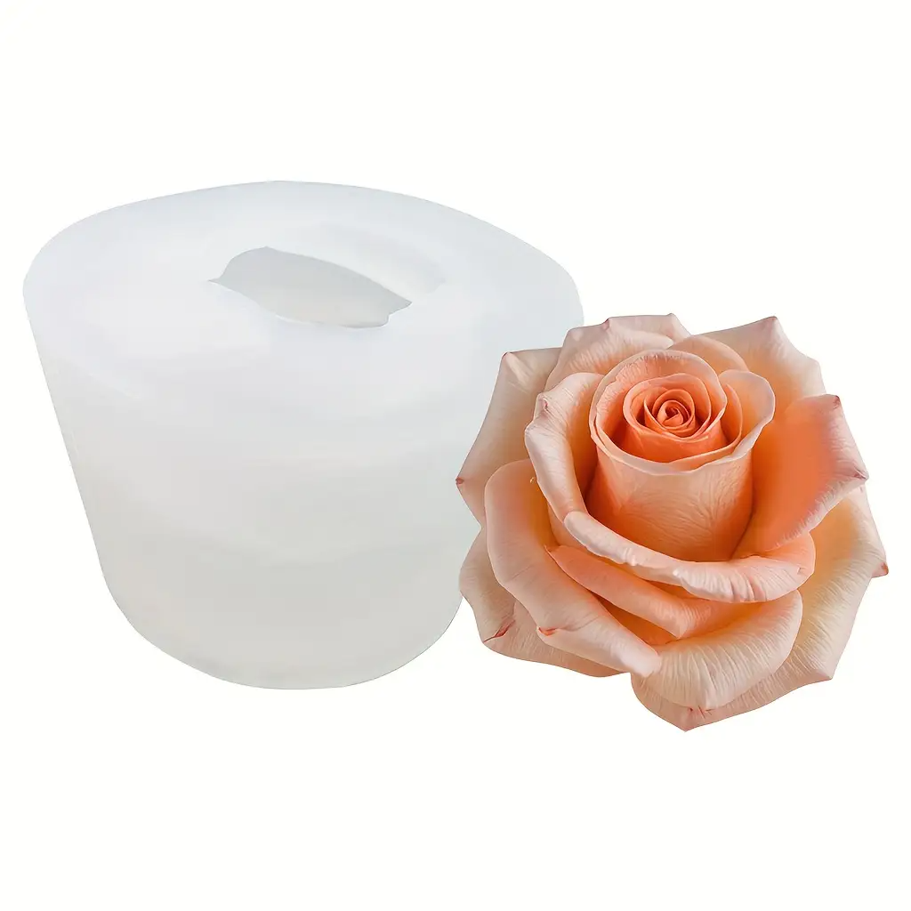 3D Rose Silicone Candle Mold,  - Soap Making Additives 评论和价格