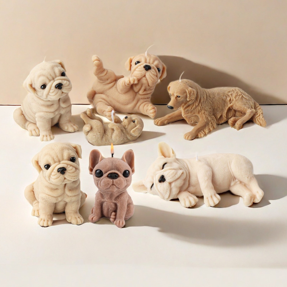 3D Dog Silicone Candle Molds S - Soap Making Additives 评论和价格