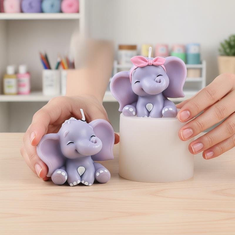 Cute 3D Elephant Silicone Cand - Soap Making Guide 评论和价格