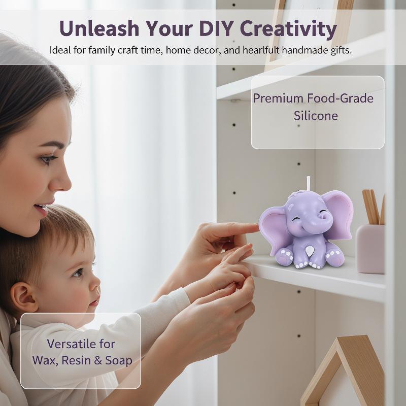 Cute 3D Elephant Silicone Cand - Soap Making Guide 评论和价格