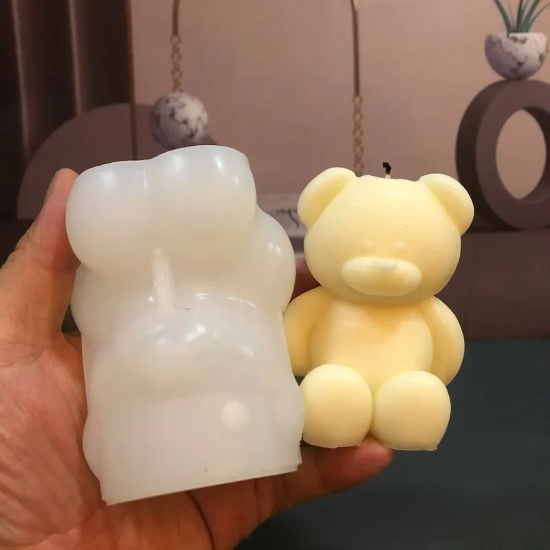 3D Bear Silicone Candle Mold D - Soap Making Book For Beginners 评论和价格