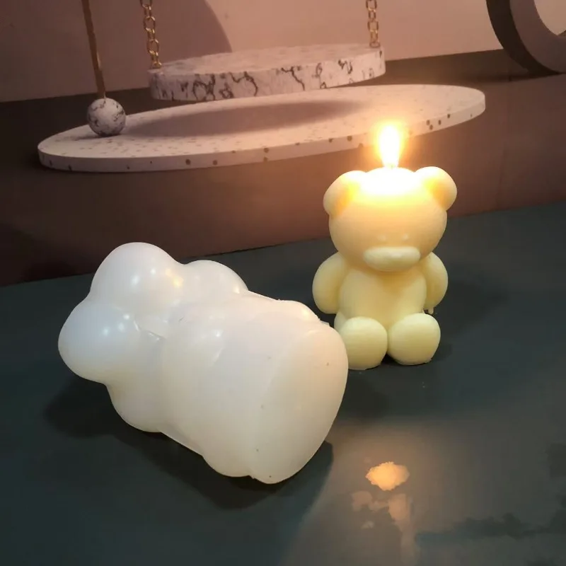 3D Bear Silicone Candle Mold D - Soap Making Book For Beginners 评论和价格