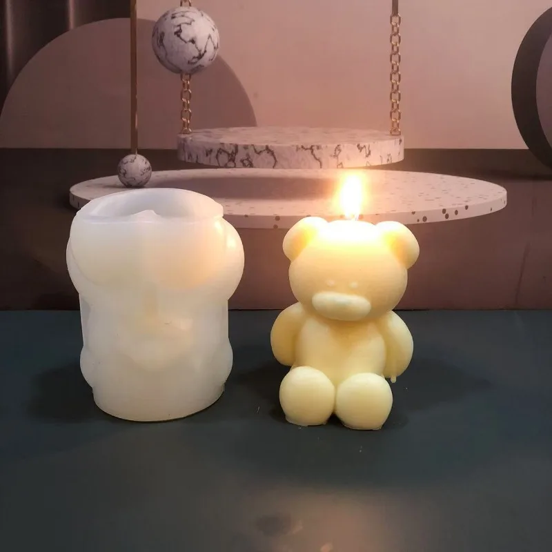 3D Bear Silicone Candle Mold D - Soap Making Book For Beginners 评论和价格