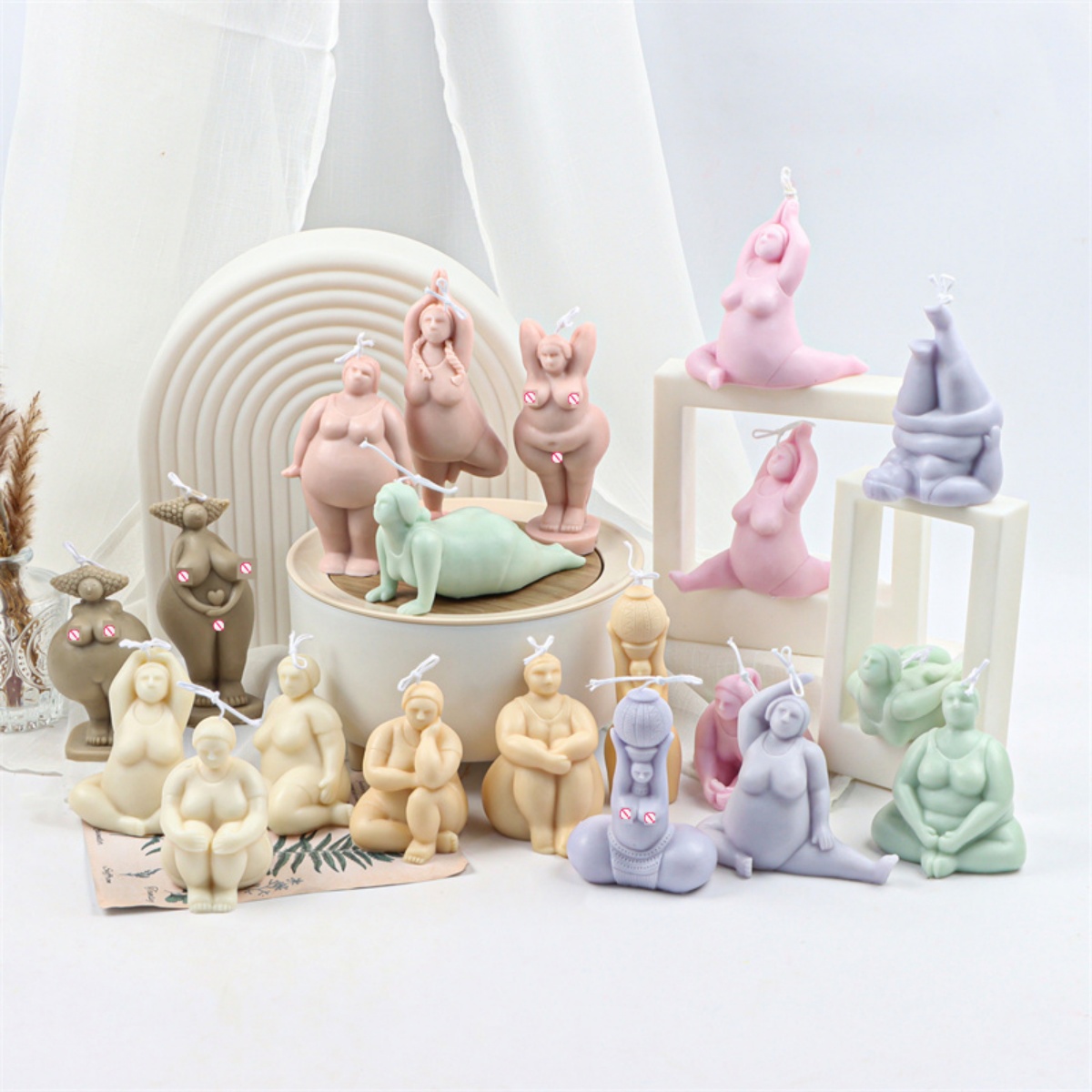 3D Lady Body Candle Mold Yoga  - Soap Making Additives 评论和价格