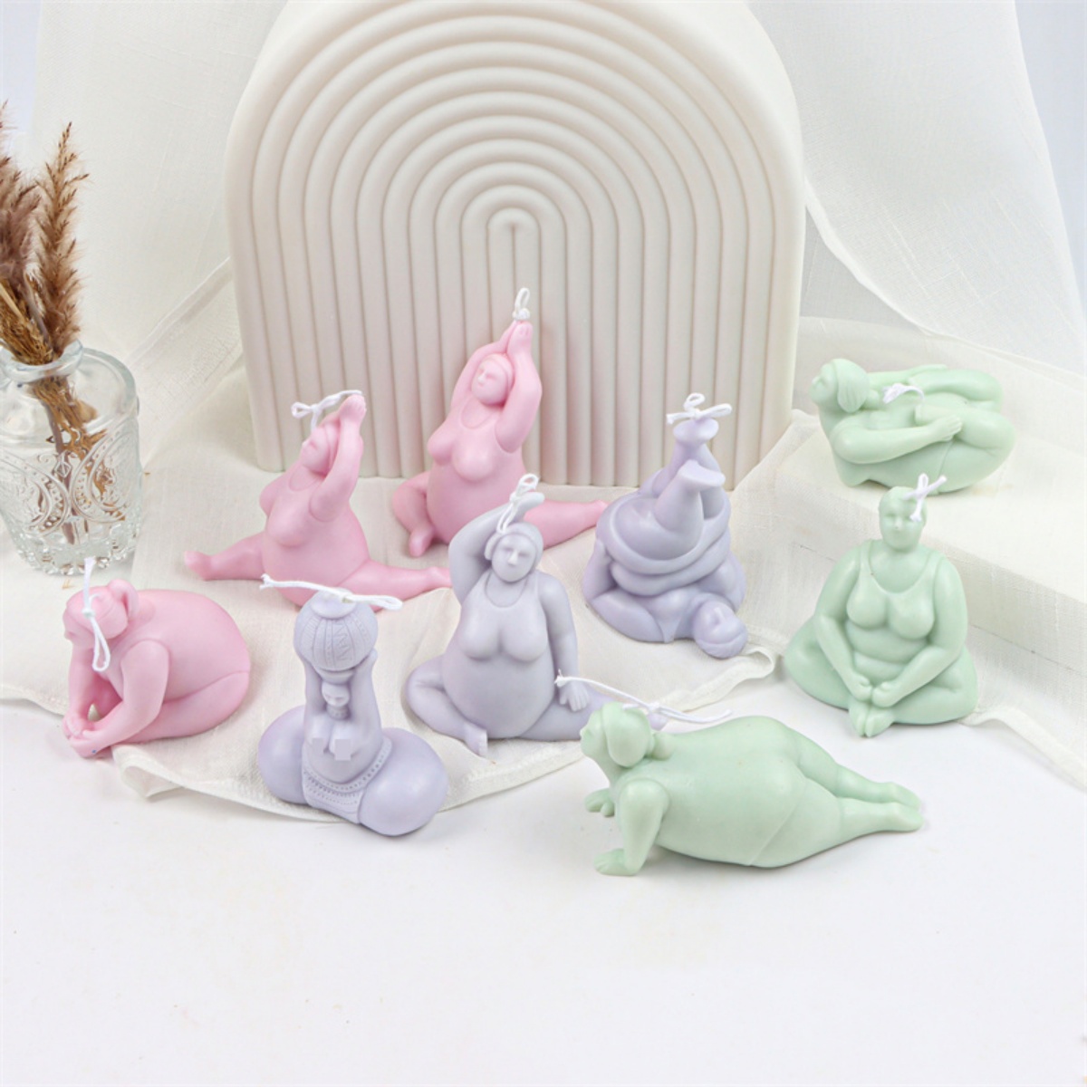 3D Lady Body Candle Mold Yoga  - Soap Making Additives 评论和价格