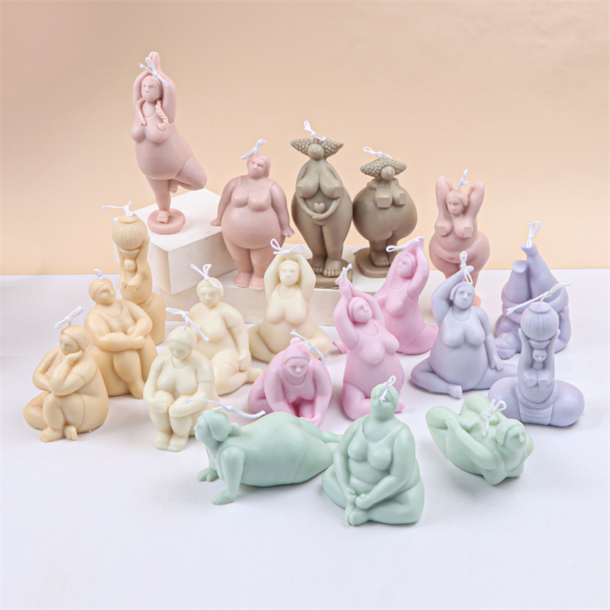 3D Lady Body Candle Mold Yoga  - Soap Making Additives 评论和价格