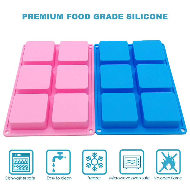 Square Soap Molds 6-Cavity Non - Soap Making Guide 评论和价格