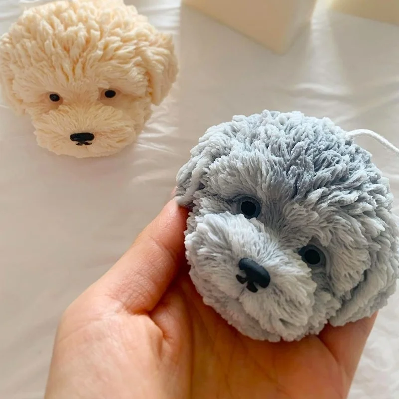 3D Teddy Dog Head Candle Silic - Soap Making Book For Beginners 评论和价格