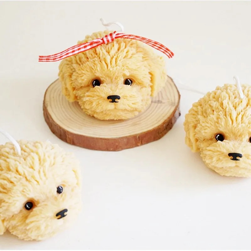 3D Teddy Dog Head Candle Silic - Soap Making Book For Beginners 评论和价格