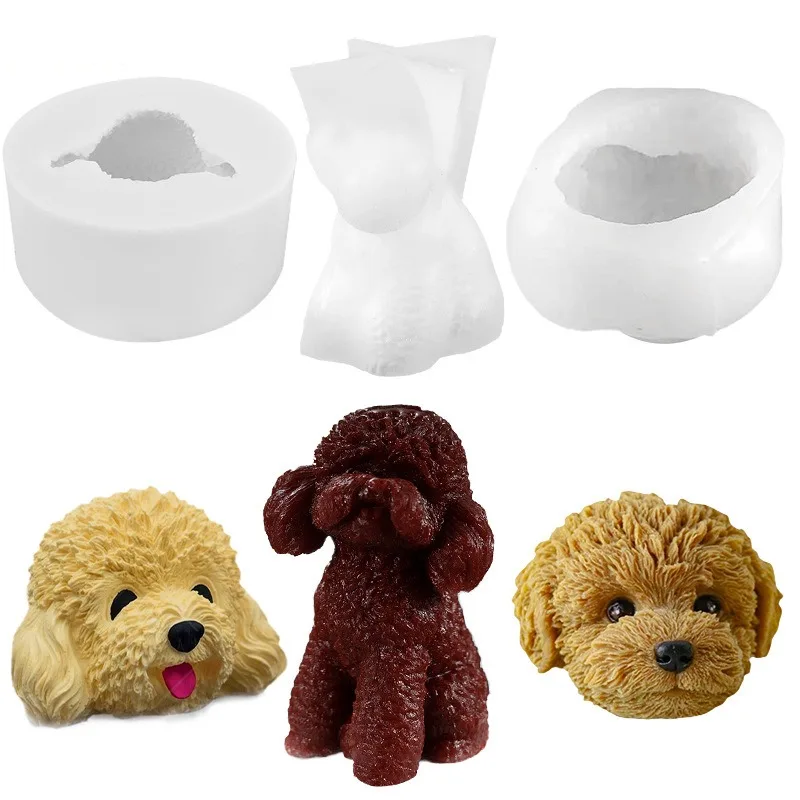 3D Teddy Dog Head Candle Silic - Soap Making Book For Beginners 评论和价格