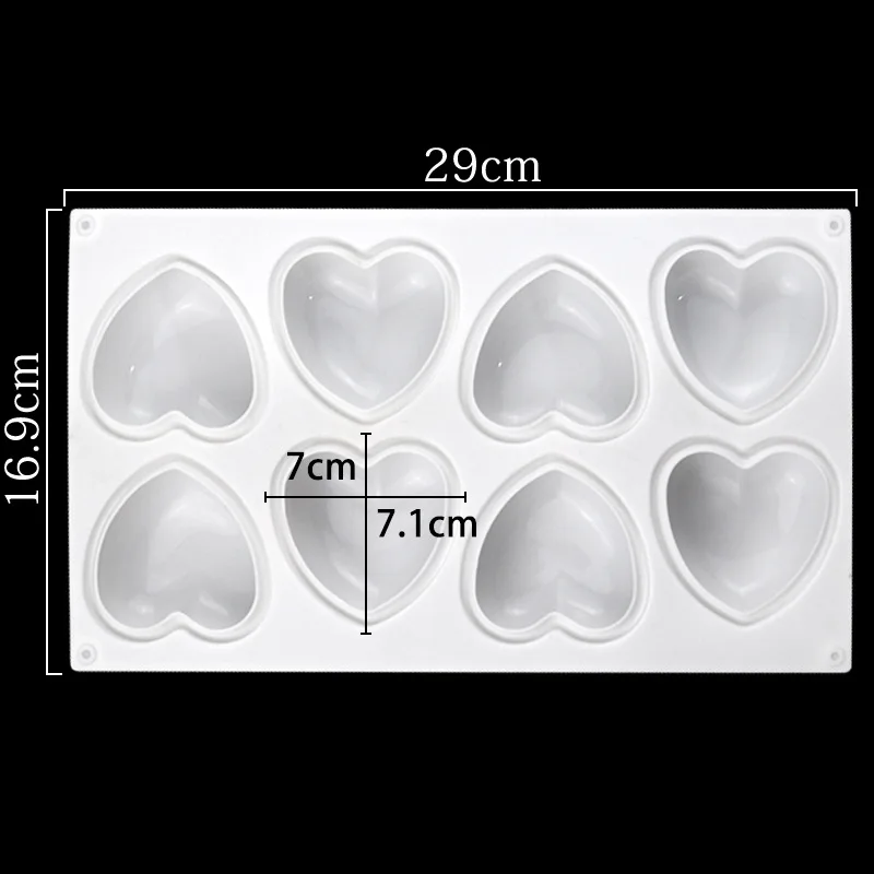 Love Heart Silicone Soap Mold  - Soap Making Guide 评论和价格