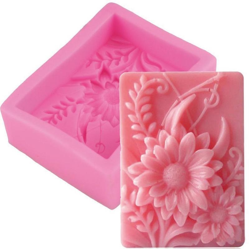 1pc 3D Square Rose Flower Sili - Soap Making Book For Beginners 评论和价格