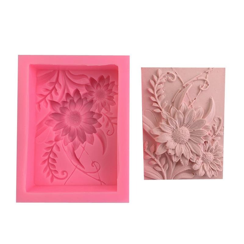 1pc 3D Square Rose Flower Sili - Soap Making Book For Beginners 评论和价格