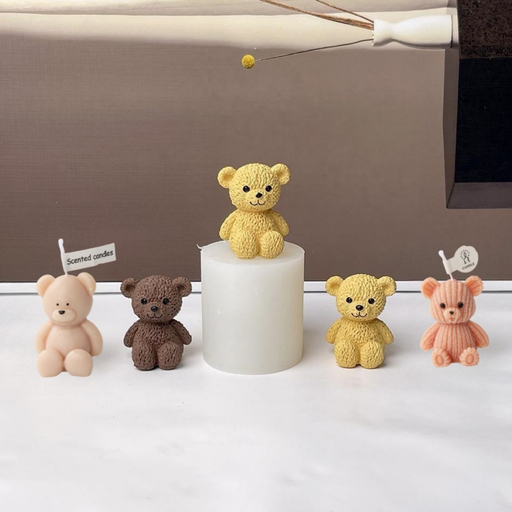 3D Cute Bear Candle Making Mou - Soap Making Additives 评论和价格
