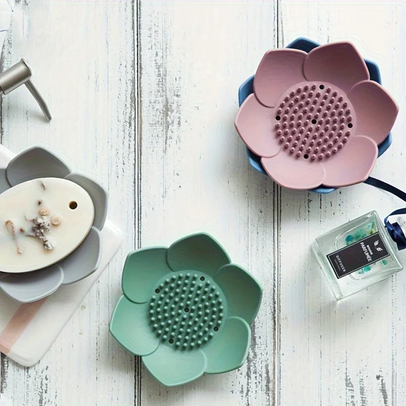 1pcs Bathroom Soap Box Lotus D - Soap Making Box 评论和价格
