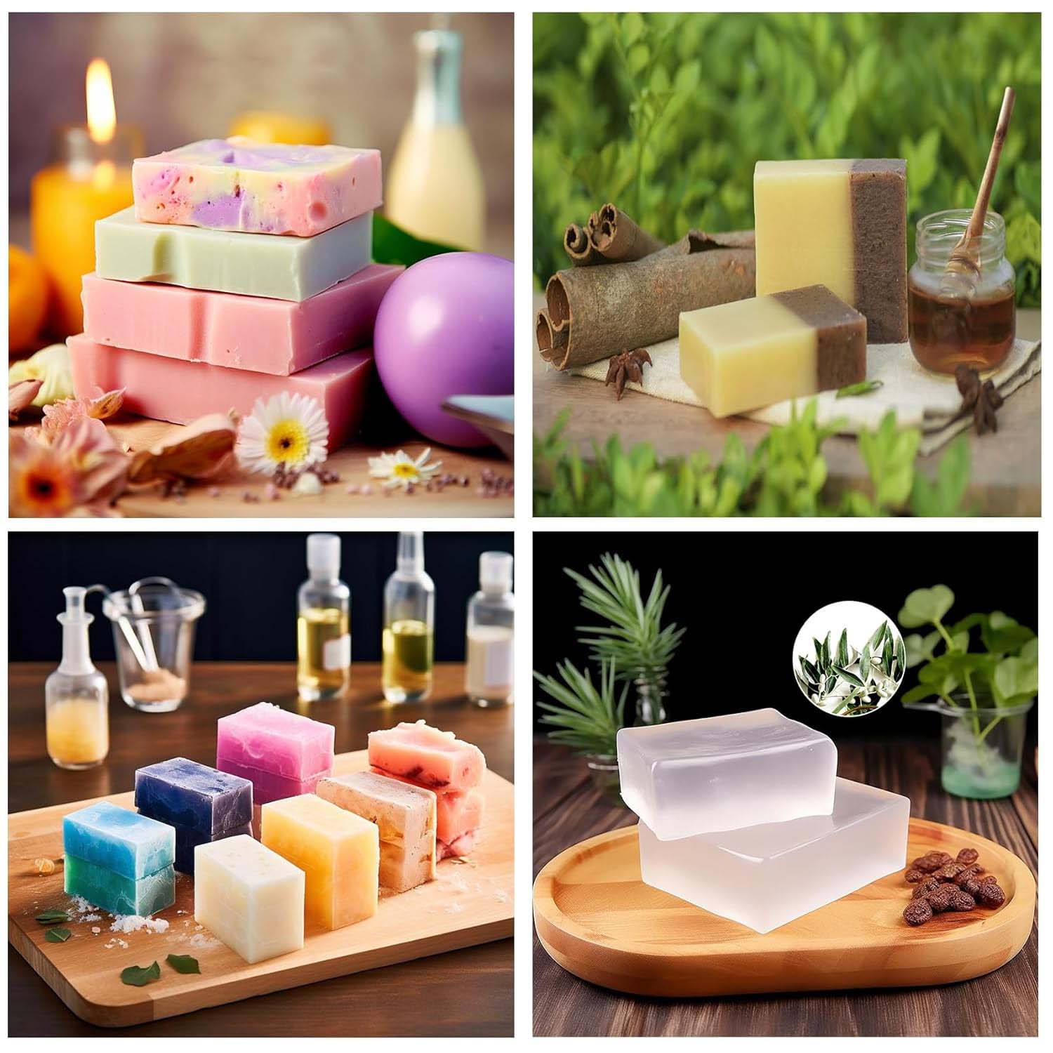 250G of Clear Soap Base Soap M - Soap Making Kit Organic 评论和价格