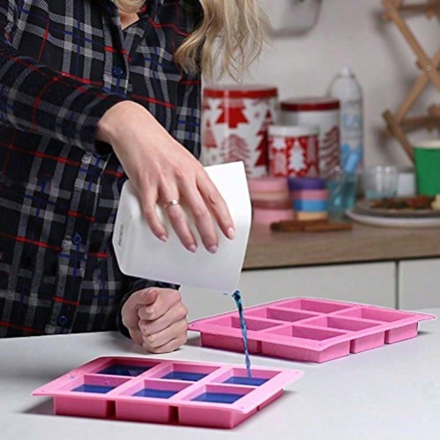 1-2 Pack 6‑Cavity DIY Silicone - Soap Making Guide 评论和价格