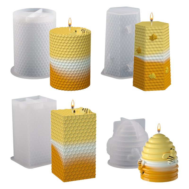 Candle Silicone Mold 3D Bee Ho - Soap Making Homemade 评论和价格