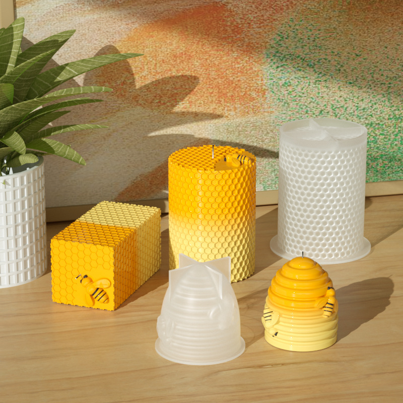 Candle Silicone Mold 3D Bee Ho - Soap Making Homemade 评论和价格