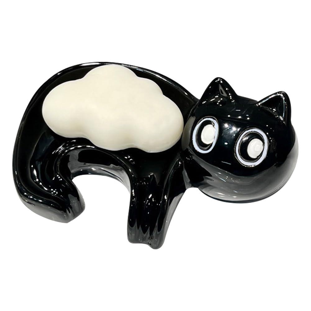 Cute Ceramic Soap Dish Cat Soa - Soap Making Box 评论和价格