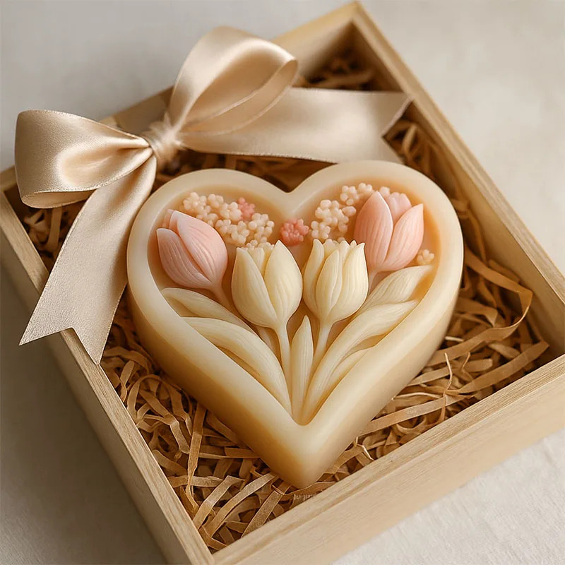 Silicone Mold for Heart-shaped - Soap Making Book For Beginners 评论和价格