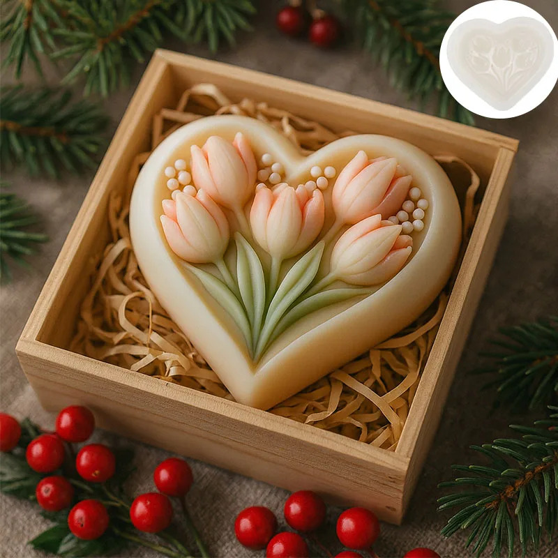 Silicone Mold for Heart-shaped - Soap Making Book For Beginners 评论和价格